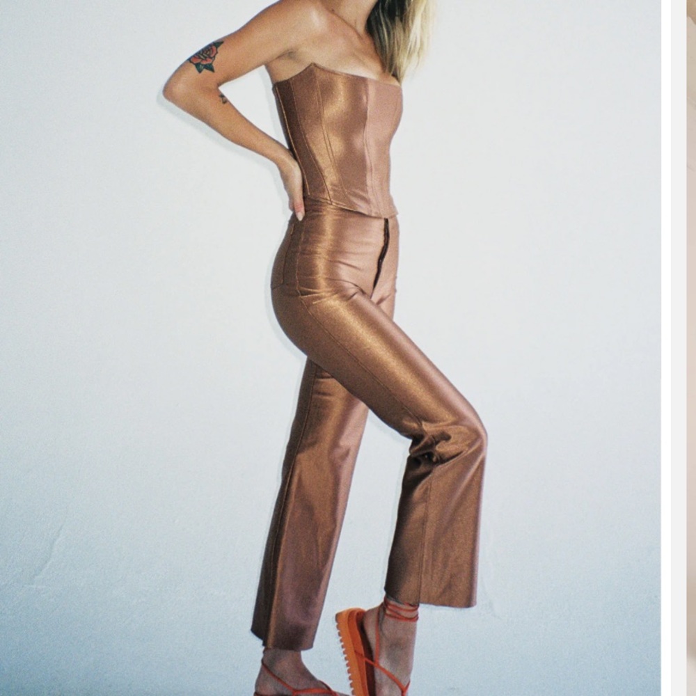 SOLD 💋💥🎸 REZEK studio corset top in copper size XS